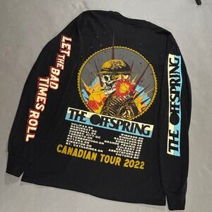 The Offspring Canadian Tour 2022 Let The Bad Times Roll Long Sleeve Shirt Mens M